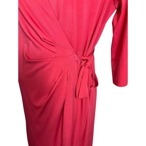 A Pea in the Pod Maternity Pink Faux Wrap Dress  Size M  Barbiecore  Officecore - Picture 6 of 11